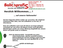 Tablet Screenshot of bedruckteballons.de